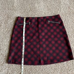 Maurices Red Plaid Skirt Size L